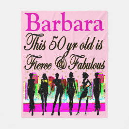 COBERTOR DE VELO PINK 50 E FOLHA PERSONALIZADA FABULOSA