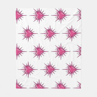 Cobertor De Velo Pink Barbed Heart Cybersigilism Fleece Blanket
