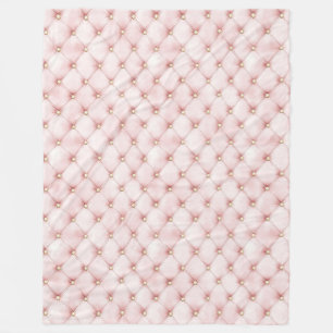 Cobertor De Velo Pink Blush Dourado Tufts Aniversário