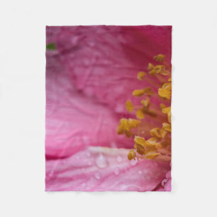 Cobertor De Velo Pink Camellia Flower Stamens
