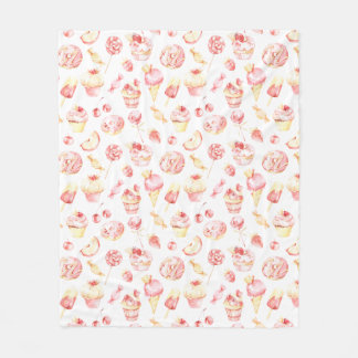 Cobertor De Velo Pink Candy Patterno Fleece Blanket
