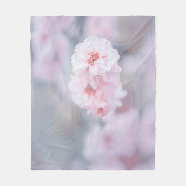 COBERTOR DE VELO PINK CHERRY BLOSSOM EM FECHAR FOTOGRAFIA (Frente)
