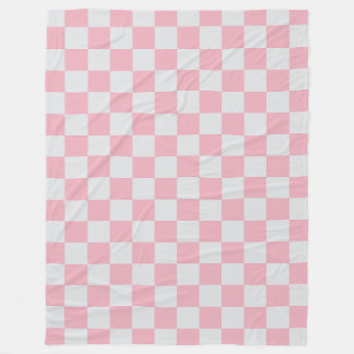 Cobertor De Velo Pink + Cinza Checkered Checkerboard Padrão