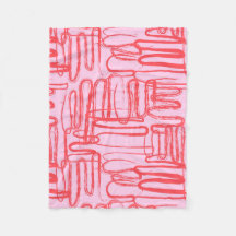 Pink Curve Wavy Squiggle Abstract Modern