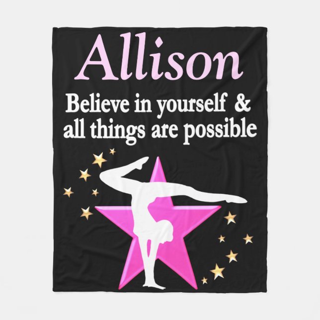 COBERTOR DE VELO PINK E BLACK PERSONALIZADO GIMNÁSTICO (Frente)