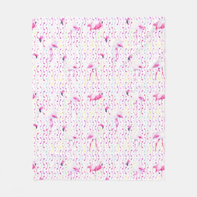 Cobertor De Velo Pink Flamingo Pattern Blanket (Frente)