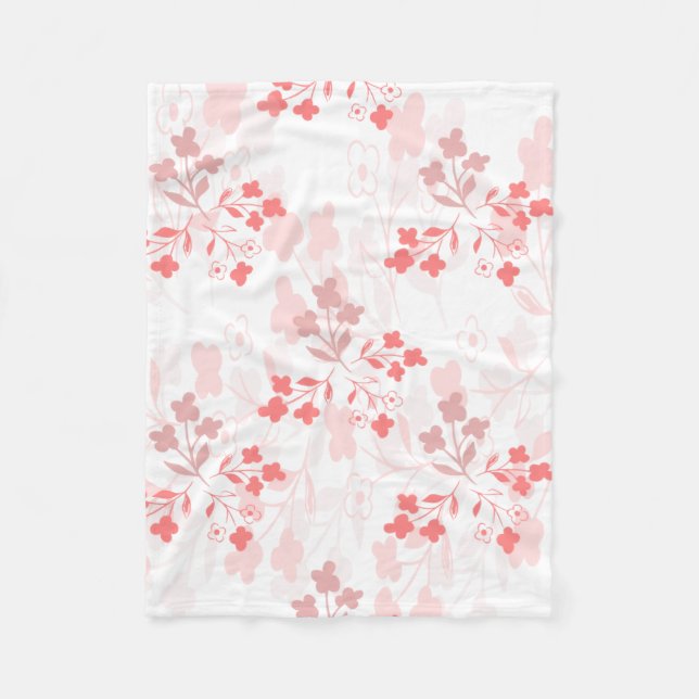 Cobertor De Velo Pink floral blanket (Frente)