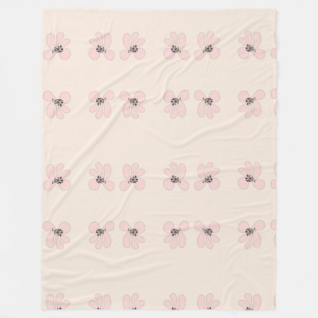 Cobertor De Velo pink flower blanket (Frente)