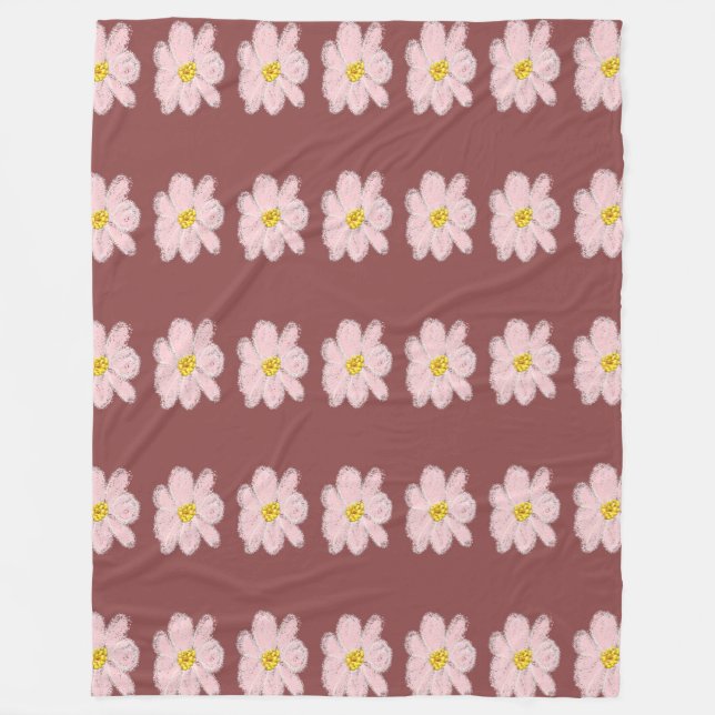 Cobertor De Velo pink flower blanket (Frente)