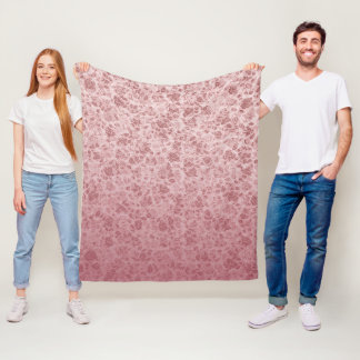 Cobertor De Velo Pink flowers degraded