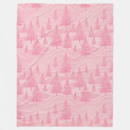 Cobertor De Velo Pink Forest Christmas