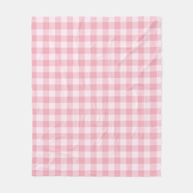 Cobertor De Velo Pink Gingham Pattern Girly Check Plaid Checkered (Frente)