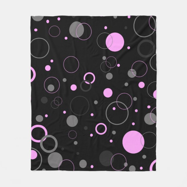 Cobertor De Velo Pink Gray abstract seamless pattern with circles.  (Frente)
