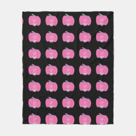 Cobertor De Velo Pink Halloween Jack-o-lanternas