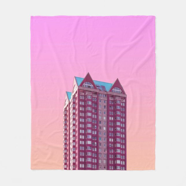 COBERTOR DE VELO PINK HIGH RISE BUILDING