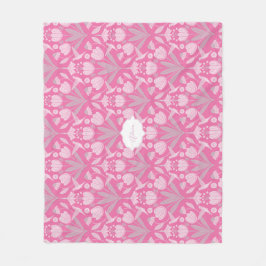 Cobertor De Velo Pink Hummingbird Coquette Flor personalizado