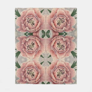 Cobertor De Velo Pink Peony Blanket
