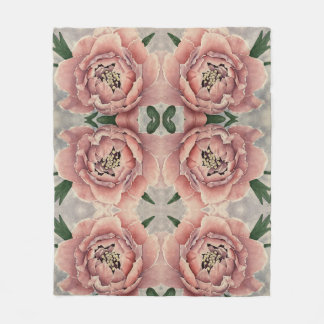 Cobertor De Velo Pink Peony Blanket