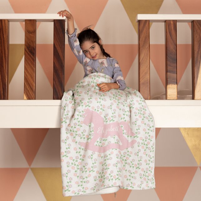 Cobertor De Velo Pink Rocking Horse (Criador carregado)