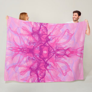 Cobertor De Velo PINK SMOKE - Arte Fractal Moderna e abstrato -