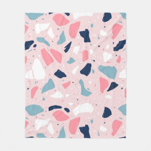 Cobertor De Velo Pink Terrazzo Pattern
