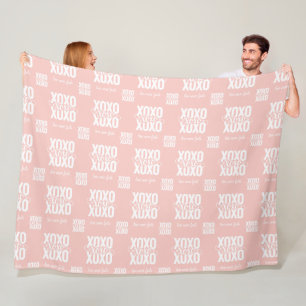 Cobertor De Velo PINK XOXO Romântico O Amor Nunca Falha Dia dos Nam
