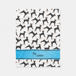 Cobertor De Velo Pinschers brancos conhecidos personalizados do