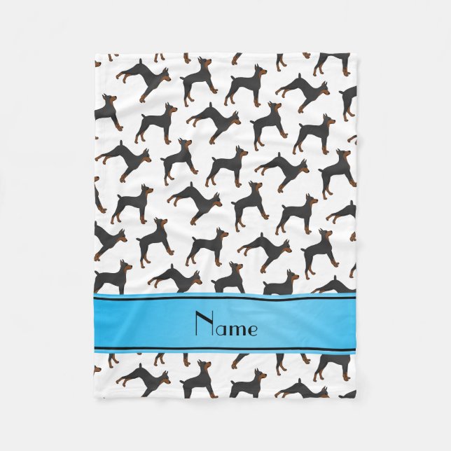 Cobertor De Velo Pinschers brancos conhecidos personalizados do (Frente)