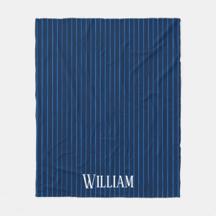 Cobertor De Velo pinstripes azuis personalizadas do marinho