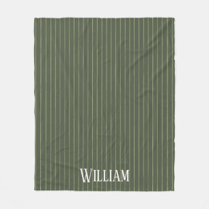 Cobertor De Velo Pinstripes verde-oliva