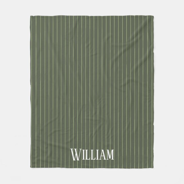 Cobertor De Velo Pinstripes verde-oliva (Frente)