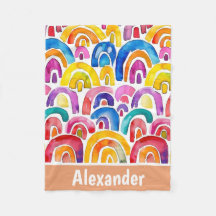 Pintado de mão com aquarela boho arco-íris persona