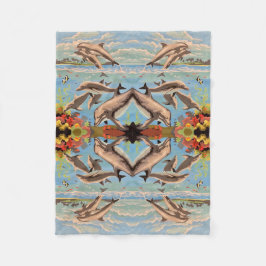 Cobertor De Velo Pintado Mão Por Golfinhos Números | Espelho |