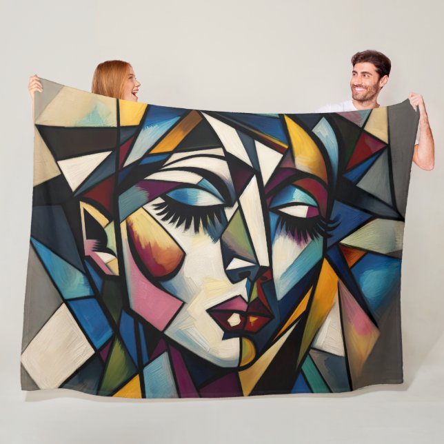 Cobertor De Velo Pintando Abstrato Moderna Mulher Negrito (In Situ)