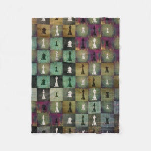 Cobertor De Velo Pinte e imprima partes do tabuleiro de xadrez e de