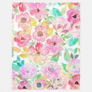 Cobertor De Velo Pintor branco clássico design floral