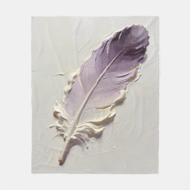 Cobertor De Velo Pintura a Óleo de Pena de Lavanda Moderna 3D Impas (Frente)