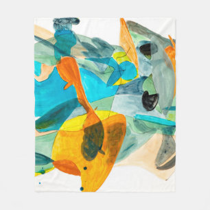 Cobertor De Velo pintura abstrato em papel com cores vibrantes, s
