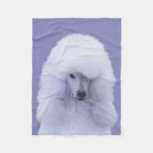 Cobertor De Velo Pintura Branca de Poodle Padrão - Arte Cão Origi