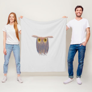 Cobertor De Velo Pintura Colorida de Coruja