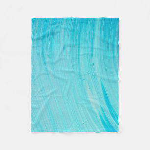 Cobertor De Velo Pintura de abstrato branco e azul