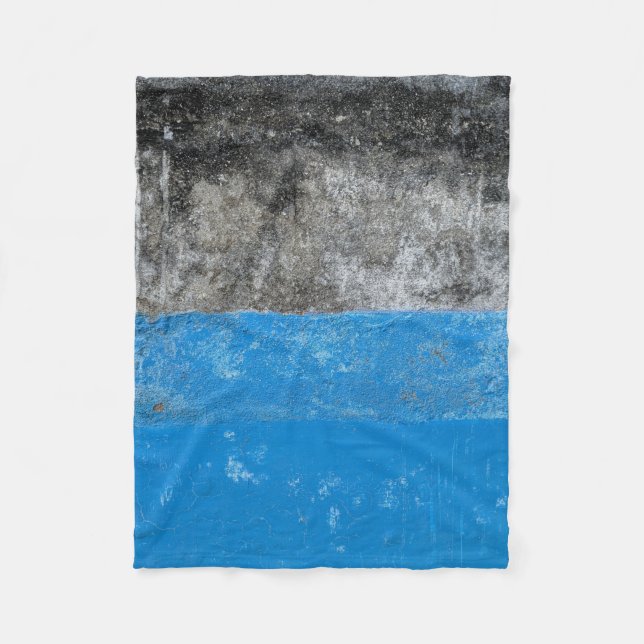 Cobertor De Velo Pintura de abstrato branco e azul (Frente)