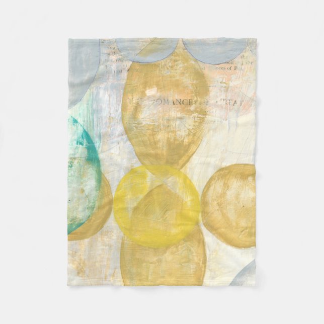 Cobertor De Velo Pintura de Abstrato moderna em Newsprint (Frente)