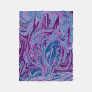 Cobertor De Velo Pintura de abstrato púrpura e azul