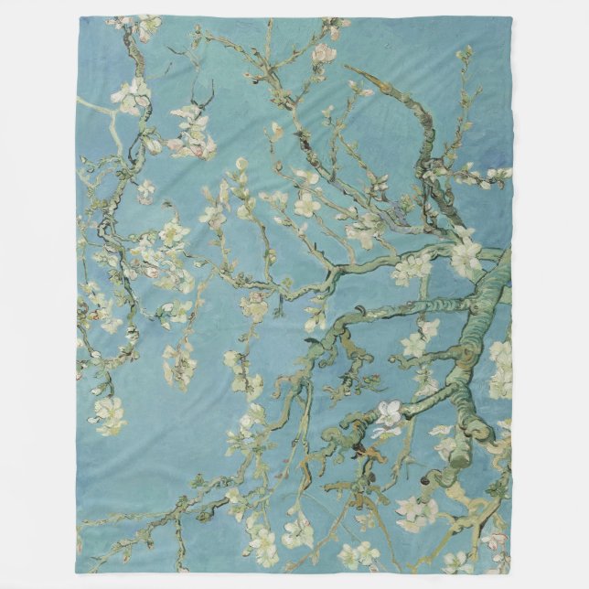 Cobertor De Velo Pintura de Almond Blossoms por Van Gogh (Frente)