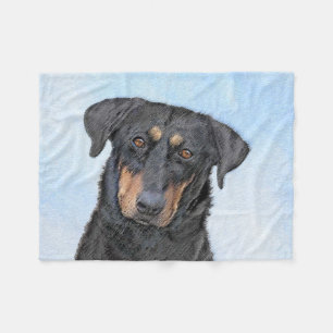 Cobertor De Velo Pintura de Beauceron - Arte de Cachorro Original B