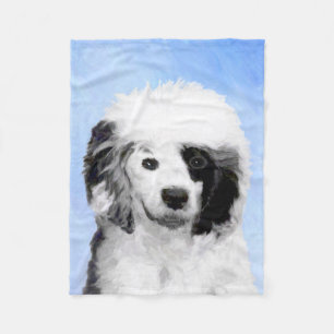 Cobertor De Velo Pintura de Cachorro Português - Arte Original de