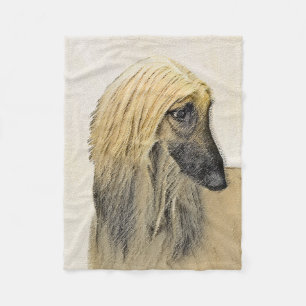 Cobertor De Velo Pintura De Cães Afegã - Arte De Cachorro Origina