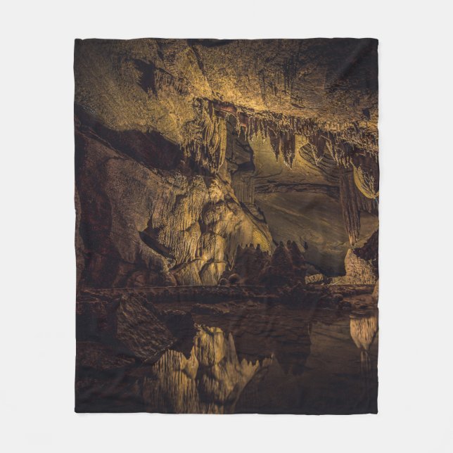 COBERTOR DE VELO PINTURA DE CAVERNA BRANCA E PRETA (Frente)