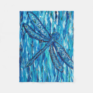 Cobertor De Velo Pintura de Dragonfly Azul